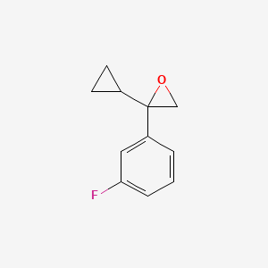 molecular formula C11H11FO B2728439 2-Cyclopropyl-2-(3-fluorophenyl)oxirane CAS No. 2248350-78-7