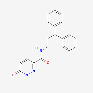 molecular formula C21H21N3O2 B2728452 N-(3,3-diphenylpropyl)-1-methyl-6-oxo-1,6-dihydropyridazine-3-carboxamide CAS No. 1004494-05-6