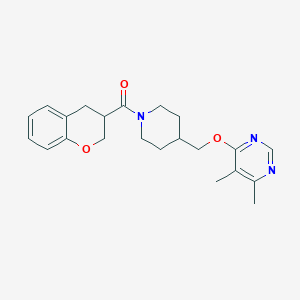 B2728464 3,4-Dihydro-2H-chromen-3-yl-[4-[(5,6-dimethylpyrimidin-4-yl)oxymethyl]piperidin-1-yl]methanone CAS No. 2379994-58-6