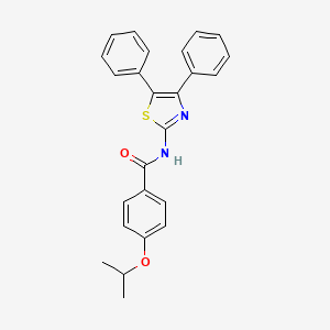 molecular formula C25H22N2O2S B2728467 N-(4,5-diphenylthiazol-2-yl)-4-isopropoxybenzamide CAS No. 681236-35-1