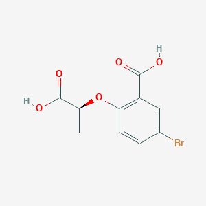 molecular formula C10H9BrO5 B2728482 5-Bromo-2-[(1S)-1-carboxyethoxy]benzoic acid CAS No. 2165678-31-7
