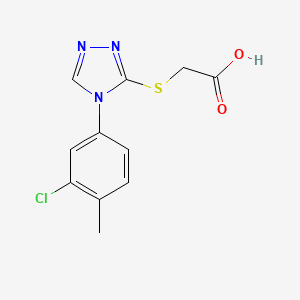 molecular formula C11H10ClN3O2S B2728483 {[4-(3-chloro-4-methylphenyl)-4H-1,2,4-triazol-3-yl]thio}acetic acid CAS No. 923713-39-7