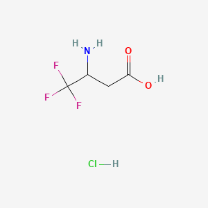molecular formula C4H7ClF3NO2 B2728494 3-Amino-4,4,4-trifluorobutyric acid hydrochloride CAS No. 91291-66-6