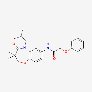 molecular formula C23H28N2O4 B2728499 N-(5-isobutyl-3,3-dimethyl-4-oxo-2,3,4,5-tetrahydrobenzo[b][1,4]oxazepin-7-yl)-2-phenoxyacetamide CAS No. 921792-55-4