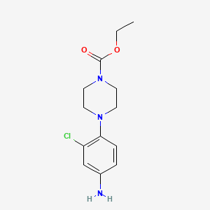 molecular formula C13H18ClN3O2 B2728580 Ethyl 4-(4-amino-2-chlorophenyl)piperazine-1-carboxylate CAS No. 864932-54-7