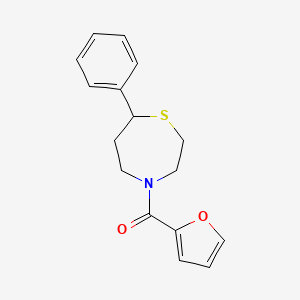 B2728594 Furan-2-yl(7-phenyl-1,4-thiazepan-4-yl)methanone CAS No. 1797892-72-8