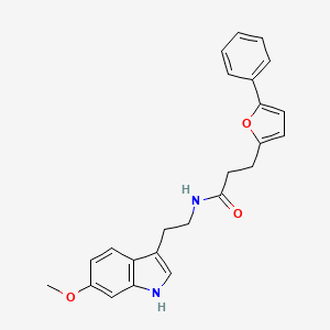 molecular formula C24H24N2O3 B2728609 N-[2-(6-methoxy-1H-indol-3-yl)ethyl]-3-(5-phenylfuran-2-yl)propanamide CAS No. 902046-37-1