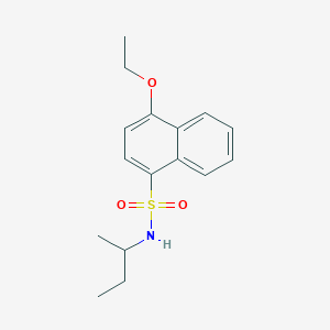 molecular formula C16H21NO3S B272862 N-(sec-butyl)-4-ethoxy-1-naphthalenesulfonamide 