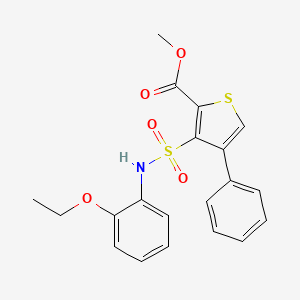 molecular formula C20H19NO5S2 B2728625 Methyl 3-[(2-ethoxyphenyl)sulfamoyl]-4-phenylthiophene-2-carboxylate CAS No. 899725-43-0