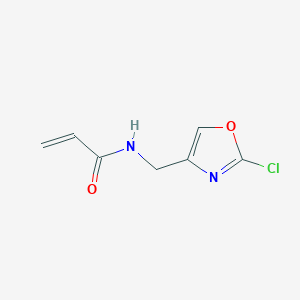 molecular formula C7H7ClN2O2 B2728633 N-[(2-Chloro-1,3-oxazol-4-yl)methyl]prop-2-enamide CAS No. 2411240-03-2
