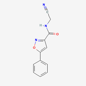 molecular formula C12H9N3O2 B2728636 N-(cyanomethyl)-5-phenyl-1,2-oxazole-3-carboxamide CAS No. 1311929-66-4