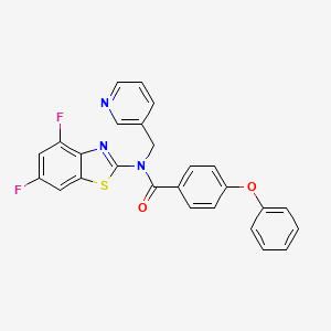 molecular formula C26H17F2N3O2S B2728662 N-(4,6-difluoro-1,3-benzothiazol-2-yl)-4-phenoxy-N-[(pyridin-3-yl)methyl]benzamide CAS No. 922654-63-5