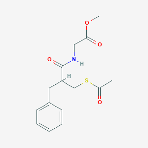 N-[2-[(Acetylthio)methyl]-1-oxo-3-phenylpropyl]glycine methyl ester