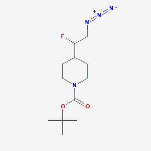 molecular formula C12H21FN4O2 B2728736 Tert-butyl 4-(2-azido-1-fluoroethyl)piperidine-1-carboxylate CAS No. 2375270-17-8