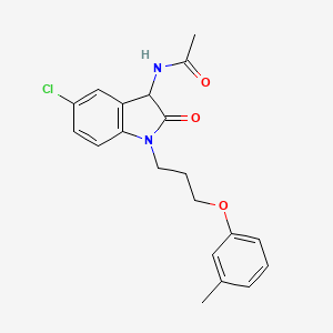 molecular formula C20H21ClN2O3 B2728755 N-(5-chloro-2-oxo-1-(3-(m-tolyloxy)propyl)indolin-3-yl)acetamide CAS No. 1009791-01-8