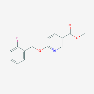 molecular formula C14H12FNO3 B2728772 Methyl 6-[(2-fluorophenyl)methoxy]pyridine-3-carboxylate CAS No. 1276014-55-1
