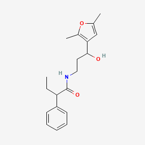 molecular formula C19H25NO3 B2728775 N-[3-(2,5-Dimethylfuran-3-YL)-3-hydroxypropyl]-2-phenylbutanamide CAS No. 1421484-95-8