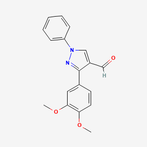 B2728787 3-(3,4-dimethoxyphenyl)-1-phenyl-1H-pyrazole-4-carbaldehyde CAS No. 381230-33-7