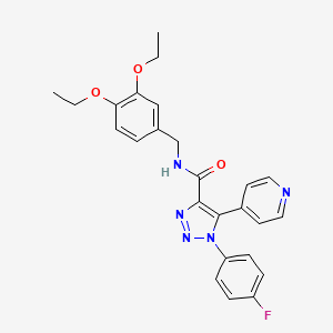 molecular formula C25H24FN5O3 B2728805 N-[(3,4-diethoxyphenyl)methyl]-1-(4-fluorophenyl)-5-(pyridin-4-yl)-1H-1,2,3-triazole-4-carboxamide CAS No. 1206992-54-2