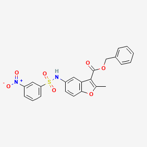 Benzyl 2-methyl-5-[(3-nitrophenyl)sulfonylamino]-1-benzofuran-3-carboxylate