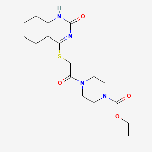 Ethyl 4-{[(2-oxo-1,2,5,6,7,8-hexahydroquinazolin-4-yl)thio]acetyl}piperazine-1-carboxylate