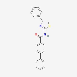 4-phenyl-N-(4-phenyl-1,3-thiazol-2-yl)benzamide