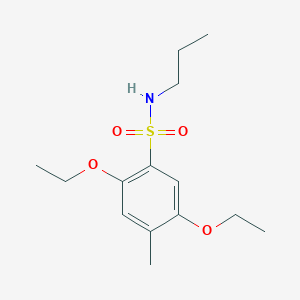 molecular formula C14H23NO4S B272884 2,5-diethoxy-4-methyl-N-propylbenzenesulfonamide 