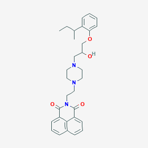 B2728841 2-[2-[4-[3-(2-Butan-2-ylphenoxy)-2-hydroxypropyl]piperazin-1-yl]ethyl]benzo[de]isoquinoline-1,3-dione CAS No. 500149-82-6