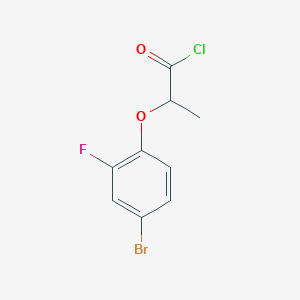 molecular formula C9H7BrClFO2 B2728852 2-(4-Bromo-2-fluorophenoxy)propanoyl chloride CAS No. 2137653-30-4