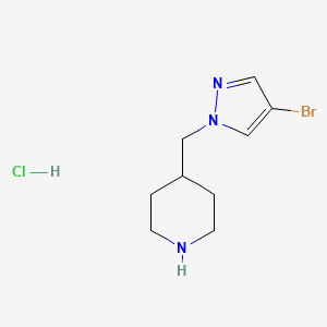 4-[(4-Bromopyrazol-1-yl)methyl]piperidine;hydrochloride