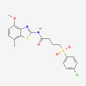 4-((4-chlorophenyl)sulfonyl)-N-(4-methoxy-7-methylbenzo[d]thiazol-2-yl)butanamide
