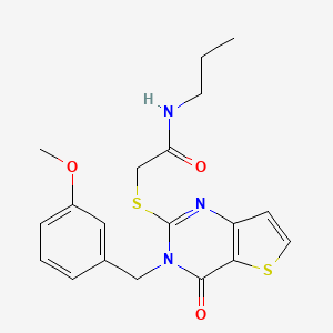 2-{[3-(3-methoxybenzyl)-4-oxo-3,4-dihydrothieno[3,2-d]pyrimidin-2-yl]sulfanyl}-N-propylacetamide