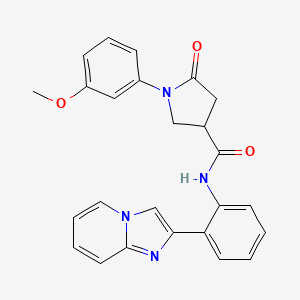 molecular formula C25H22N4O3 B2728882 N-(2-(imidazo[1,2-a]pyridin-2-yl)phenyl)-1-(3-methoxyphenyl)-5-oxopyrrolidine-3-carboxamide CAS No. 1795197-97-5