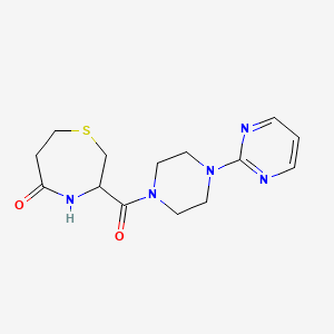 3-(4-(Pyrimidin-2-yl)piperazine-1-carbonyl)-1,4-thiazepan-5-one