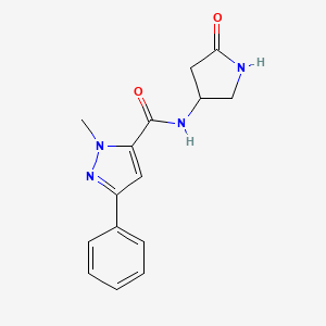 1-methyl-N-(5-oxopyrrolidin-3-yl)-3-phenyl-1H-pyrazole-5-carboxamide