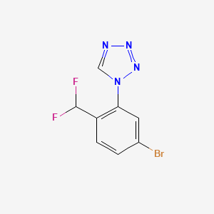 molecular formula C8H5BrF2N4 B2728890 1-[5-Bromo-2-(difluoromethyl)phenyl]tetrazole CAS No. 2248305-97-5