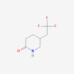 molecular formula C7H10F3NO B2728893 5-(2,2,2-Trifluoroethyl)piperidin-2-one CAS No. 2361645-50-1