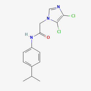 molecular formula C14H15Cl2N3O B2728897 N1-(4-isopropylphenyl)-2-(4,5-dichloro-1H-imidazol-1-yl)acetamide CAS No. 650615-56-8