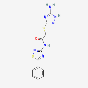 2-[(5-amino-1H-1,2,4-triazol-3-yl)sulfanyl]-N-(5-phenyl-1,2,4-thiadiazol-3-yl)acetamide