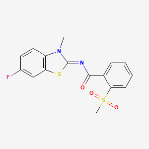 (E)-N-(6-fluoro-3-methylbenzo[d]thiazol-2(3H)-ylidene)-2-(methylsulfonyl)benzamide