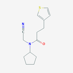 N-(cyanomethyl)-N-cyclopentyl-3-(thiophen-3-yl)propanamide