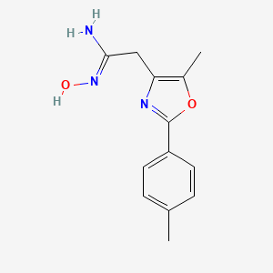 (1Z)-N'-hydroxy-2-[5-methyl-2-(4-methylphenyl)-1,3-oxazol-4-yl]ethanimidamide