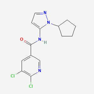 5,6-dichloro-N-(2-cyclopentylpyrazol-3-yl)pyridine-3-carboxamide