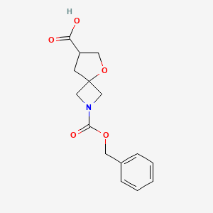 2-Phenylmethoxycarbonyl-5-oxa-2-azaspiro[3.4]octane-7-carboxylic acid