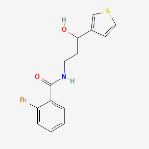 2-bromo-N-(3-hydroxy-3-(thiophen-3-yl)propyl)benzamide