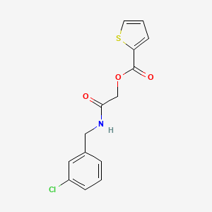 {[(3-Chlorophenyl)methyl]carbamoyl}methyl thiophene-2-carboxylate