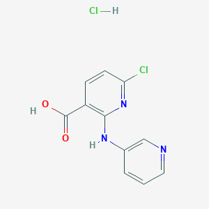 6-Chloro-2-(pyridin-3-ylamino)pyridine-3-carboxylic acid;hydrochloride