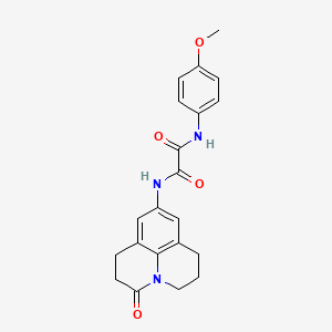 N1-(4-methoxyphenyl)-N2-(3-oxo-1,2,3,5,6,7-hexahydropyrido[3,2,1-ij]quinolin-9-yl)oxalamide
