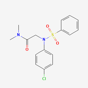 2-[4-chloro(phenylsulfonyl)anilino]-N,N-dimethylacetamide