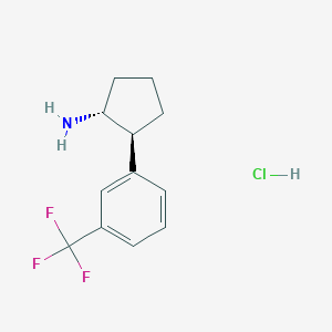 (1R,2S)-2-[3-(Trifluoromethyl)phenyl]cyclopentan-1-amine;hydrochloride